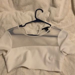White crop top